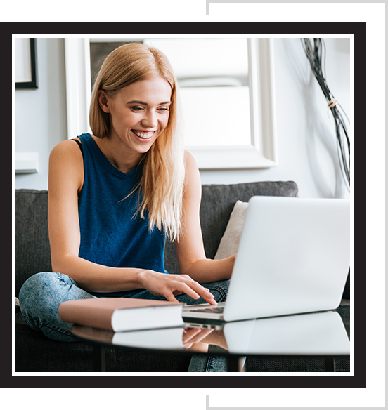 woman working at a computer